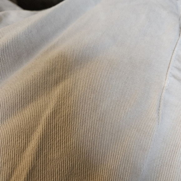 Zara paper bag waist tapered leg khaki cropped pants size 8 light flaws - Picture 11 of 11